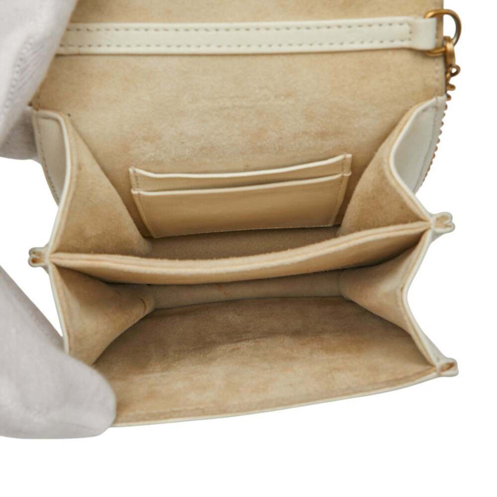 CHRISTIAN DIOR White Leather Shoulder Bag - Picture 11 of 13